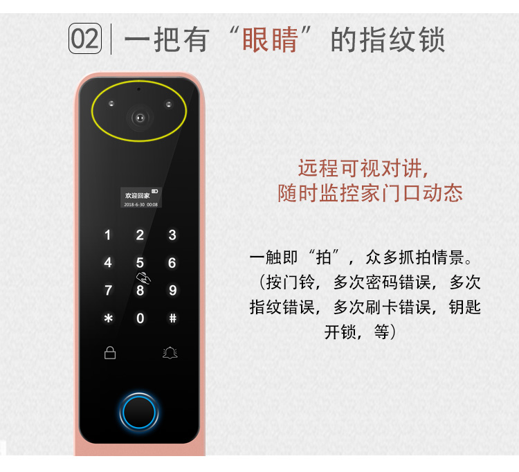 全自动指纹密码锁